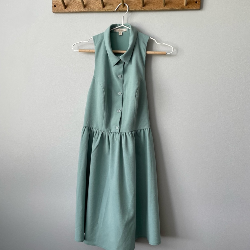Monteau Rockabilly Vintage Inspired Sleeveless Button Down Dress Size Small